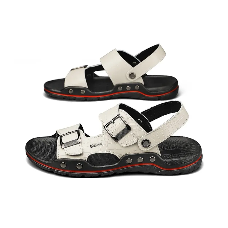 Wen Nai Beach Sandals Men's Ecru-2