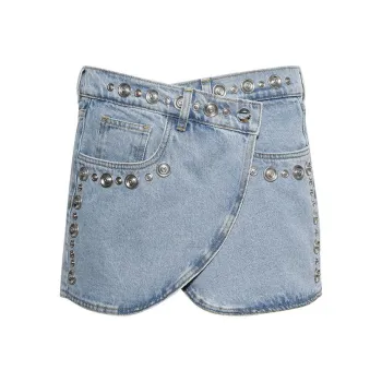 COPERNI Studded Denim Mini Skirt 'Blue'