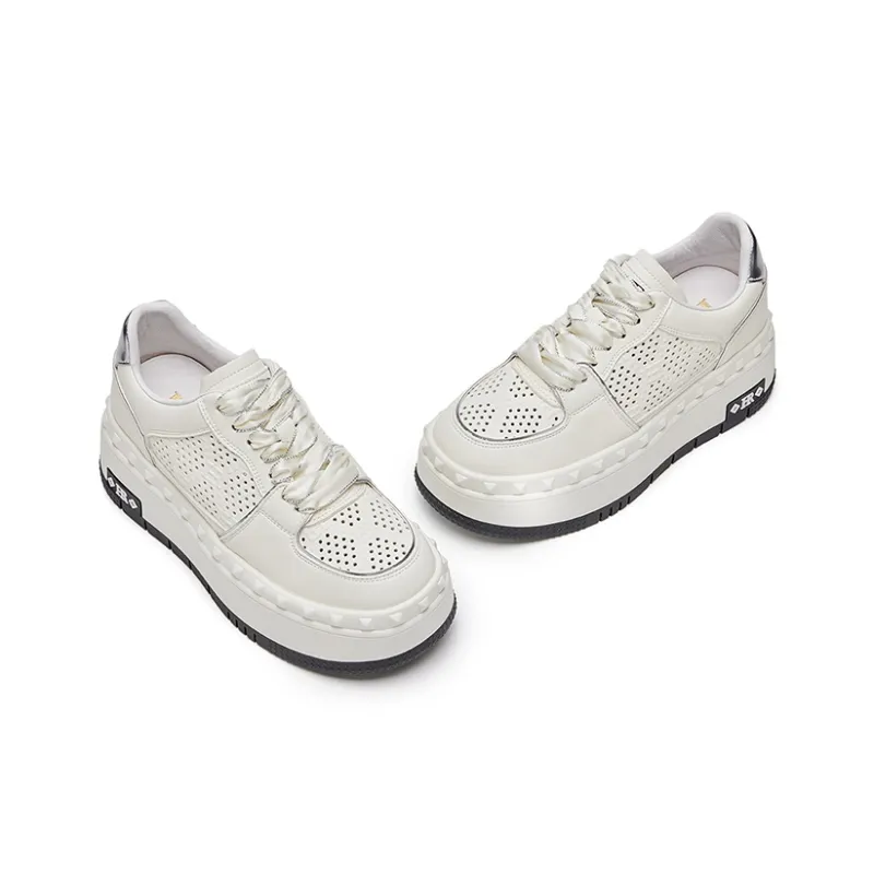 HR Low Top Skateboard Shoes Women's Beige-1