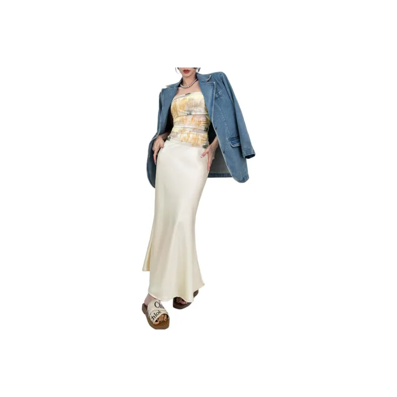 DOUBLE Z SHOP Casual Long Skirt Women's-2