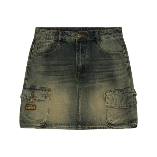 Aape UNIFREE Denim Short Skirts Womens Women's Blue BLD