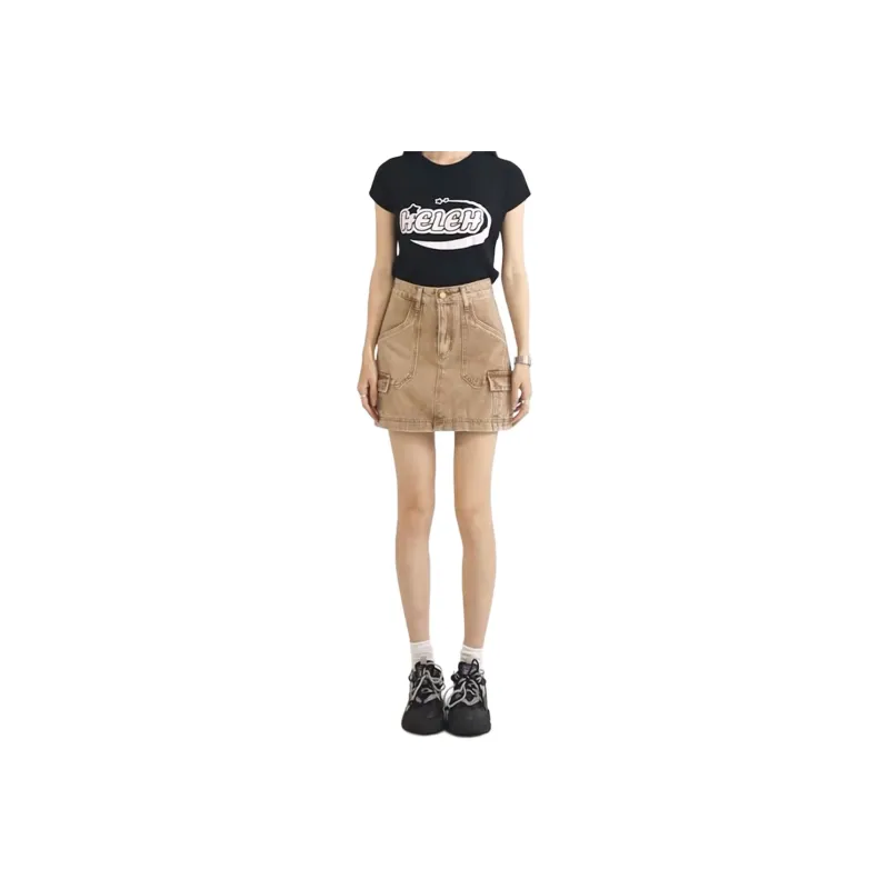 HELEH Denim Short Skirts Women's-4