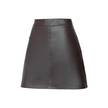 Mu Xiao Xin Leather Short Skirts Women's