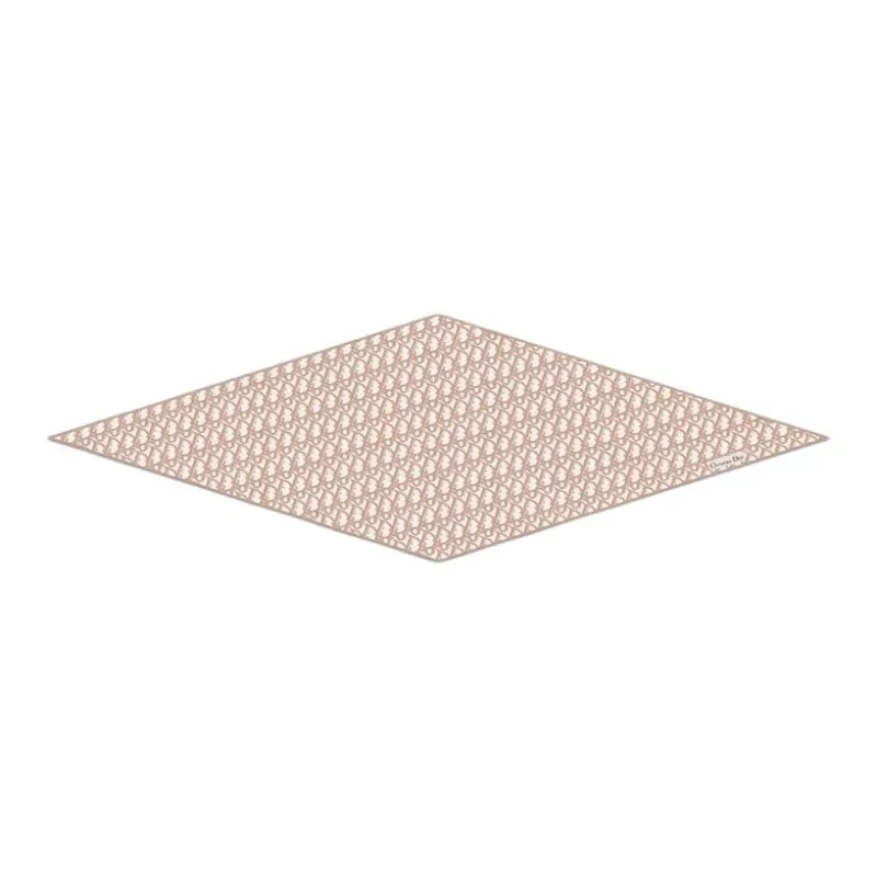 DIOR Silk Twill Silk Scarves Unisex Brown-0