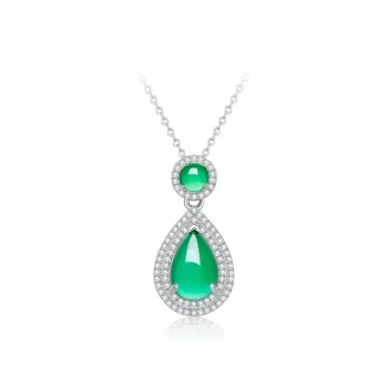 Love Link Chalcedony Jade Necklaces Women's