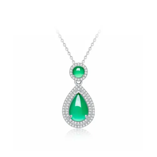 Love Link Chalcedony Jade Necklaces Women's