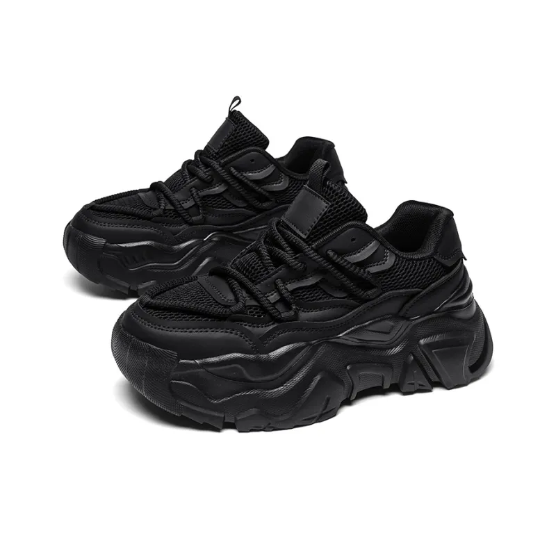 AD Anti Slip And Wear Resistant Height Increasing Low Top Chunky Sneakers Men's-11