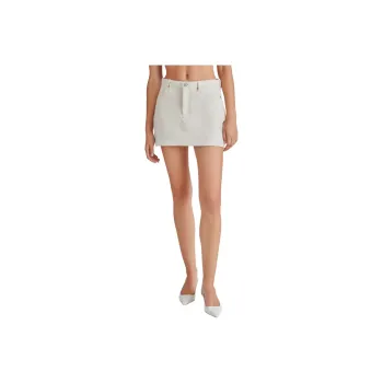 STEVE MADDEN Denim Short Skirts Women's Cream
