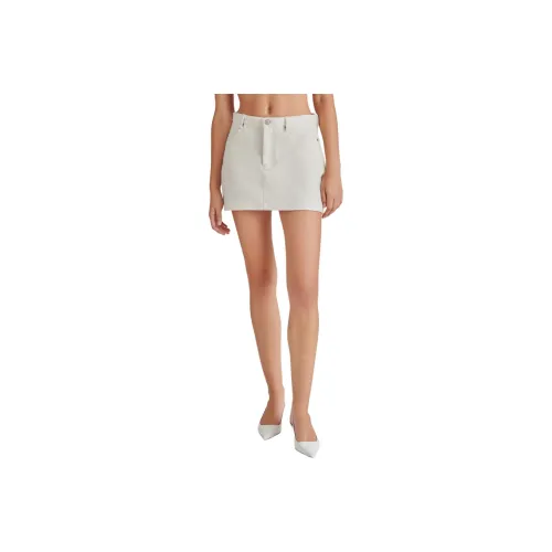 STEVE MADDEN Denim Short Skirts Women's Cream