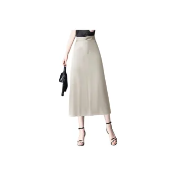 Love Elaine Casual Long Skirt Regular Women's Apricot