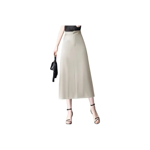 Love Elaine Casual Long Skirt Regular Women's Apricot