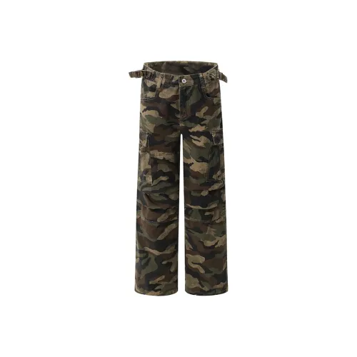 ELCORO Jeans Unisex Camouflage