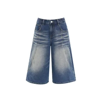 Kazakhstan Denim Shorts Women's Vintage Blue