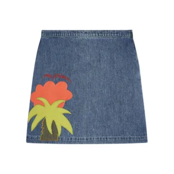 MARNI x NO VACANCY INN Denim Short Skirts Women's Blue