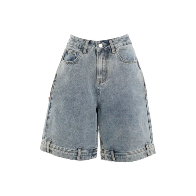 ZXZA Denim Shorts Women's Worn Blue-0