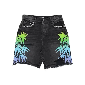 AMIRI Palm Denim Shorts Black