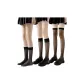 Black (Crew Socks+Calf Socks+over-The-Knee Socks)