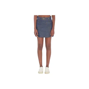 CELINE Denim Short Skirts Women's Blue