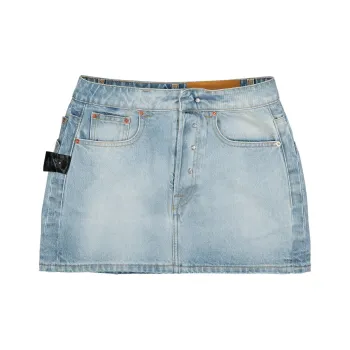 Vetements FW24 Denim Short Skirts Women's Light Blue