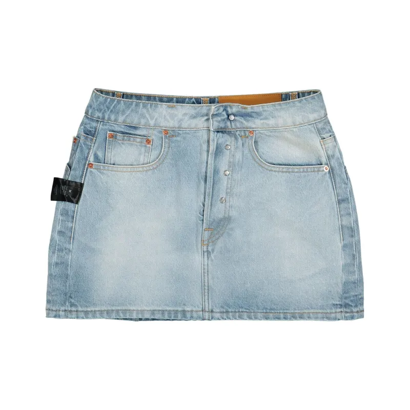 Vetements FW24 Denim Short Skirts Women's Light Blue-0