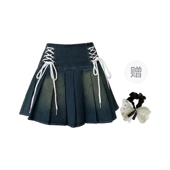 PAVEA Denim Short Skirts Women's