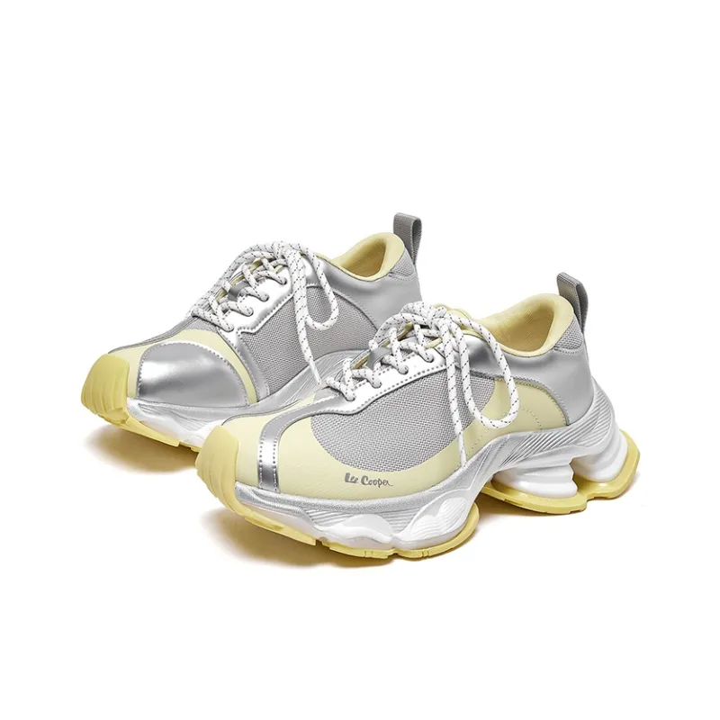 Lee Cooper Slip Resistant, Abrasion Resistant, Breathable, Height Increasing Low Top Chunky Sneakers Women's-2