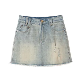 EKOOL Denim Short Skirts Women's Monochrome