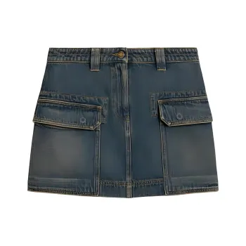 Golden Goose FW24 Denim Short Skirts Women's Blue