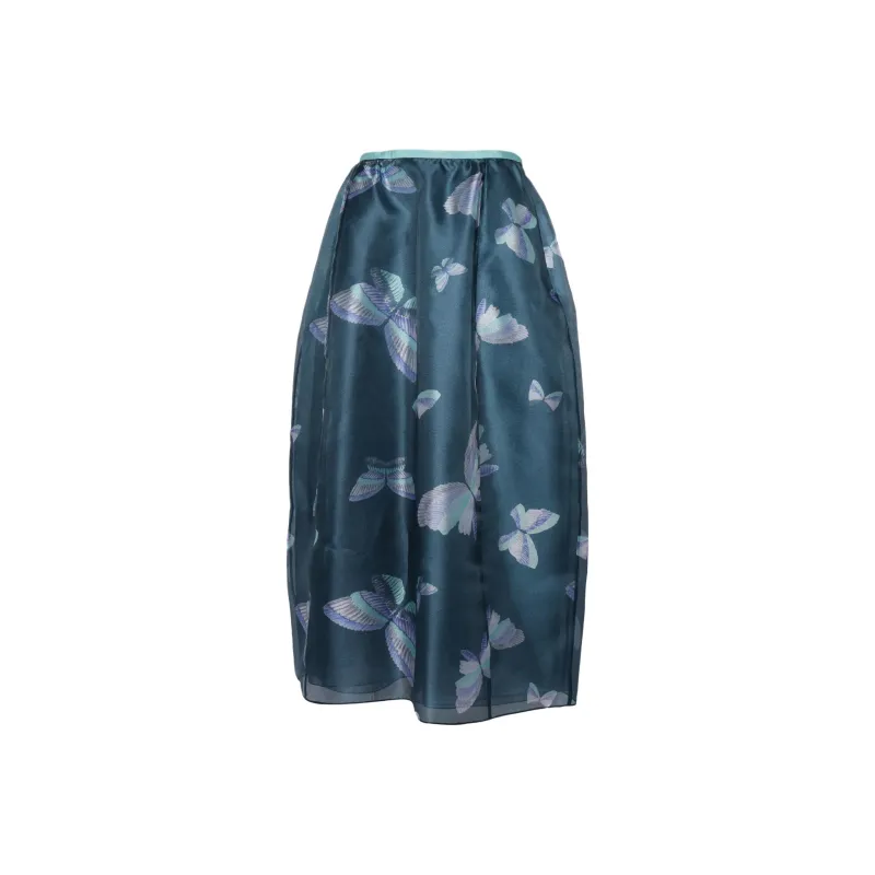 EMPORIO ARMANI Casual Long Skirt Women's Blue-0