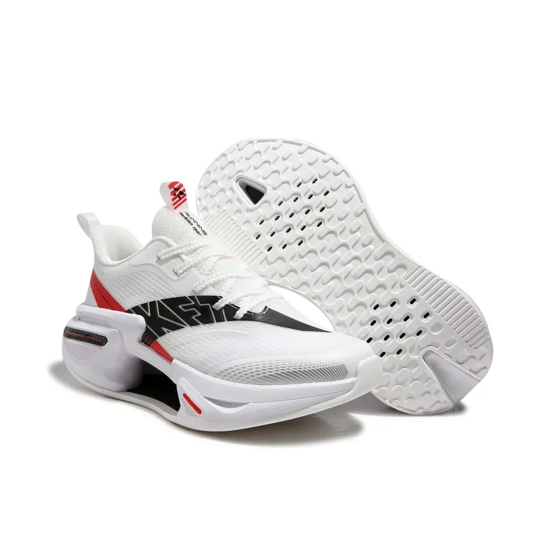 KFT Running Shoes Unisex Low Top Silver White/White Black/White Purple-11