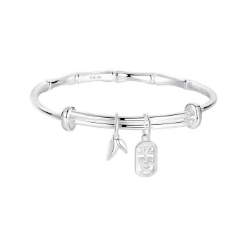 D.Get S999 Fine Silver Sterling Silver Bracelets Unisex
