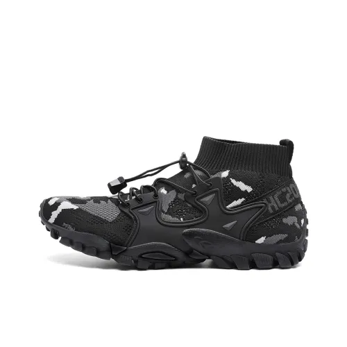 TELENT Coverage Slip Resistant Lightweight Low Top Hiking Shoes Men's Camouflage Black