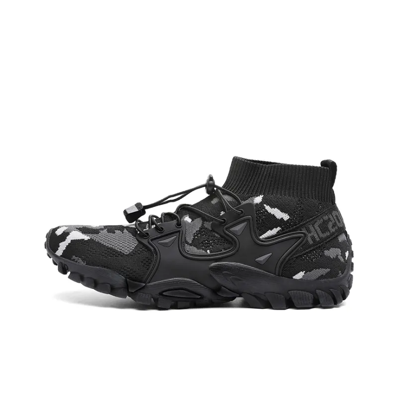 TELENT Coverage Slip Resistant Lightweight Low Top Hiking Shoes Men's Camouflage Black-0