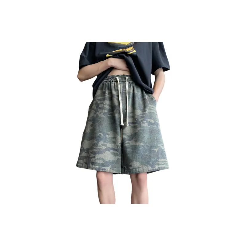 RVANGUARD Denim Shorts Unisex Army Green-1
