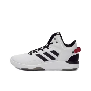Adidas Cloudfoam Cushioning, Wear Resistant High Top Casual Shoes Men's White Black