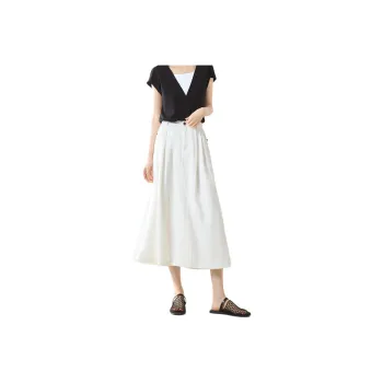Mo Han Yi Mei Casual Long Skirt Women's Frost White