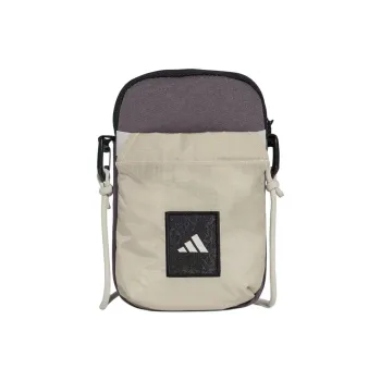 Adidas Recycled Polyester Shoulder Bag Trumpets Unisex Gray & Beige