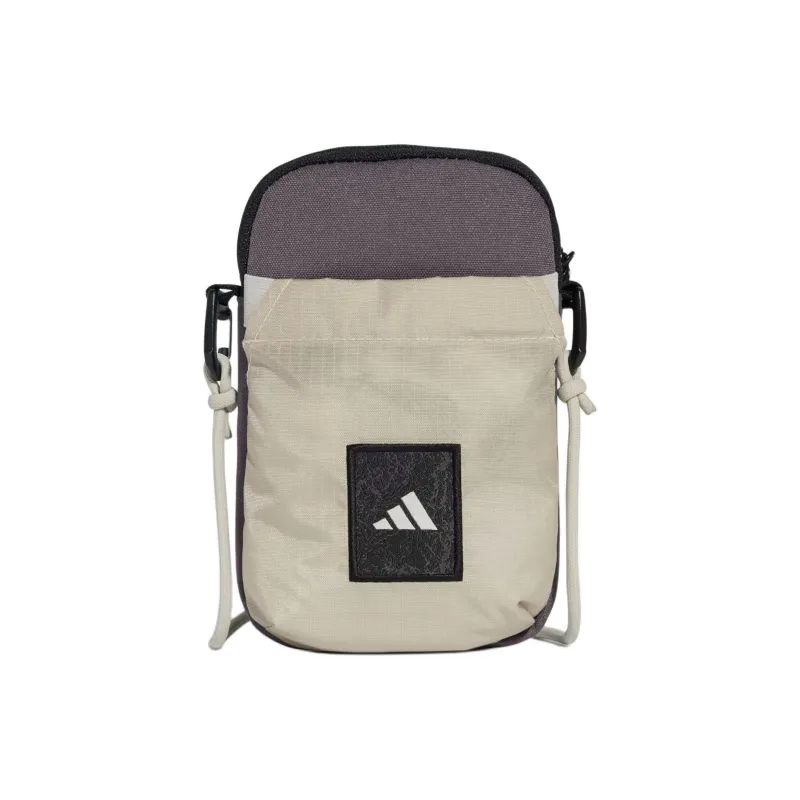 Adidas Recycled Polyester Shoulder Bag Trumpets Unisex Gray & Beige-0