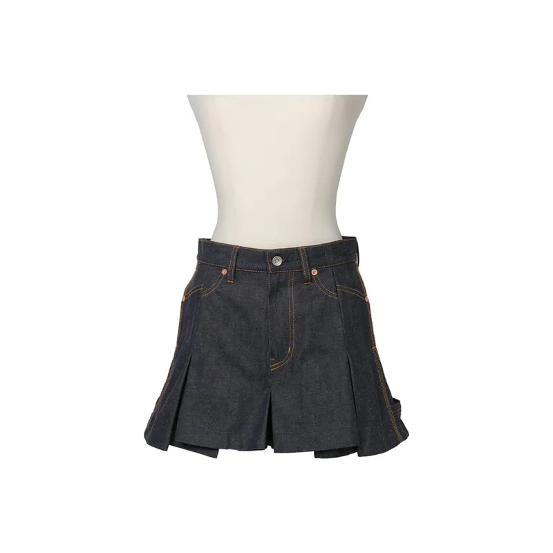 Sacai Denim Mix Shorts 'Indigo'-0