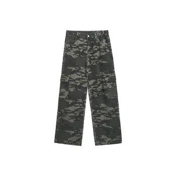 A02 Jeans Unisex Green Camouflage