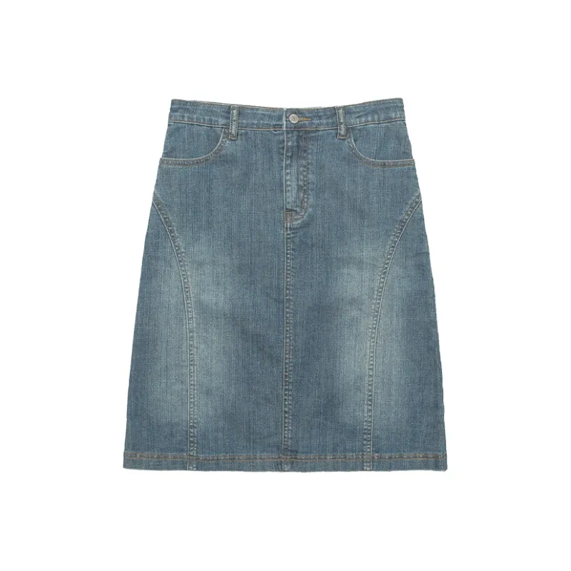 UNRETRO Denim Short Skirts Women's Denim Blue-0