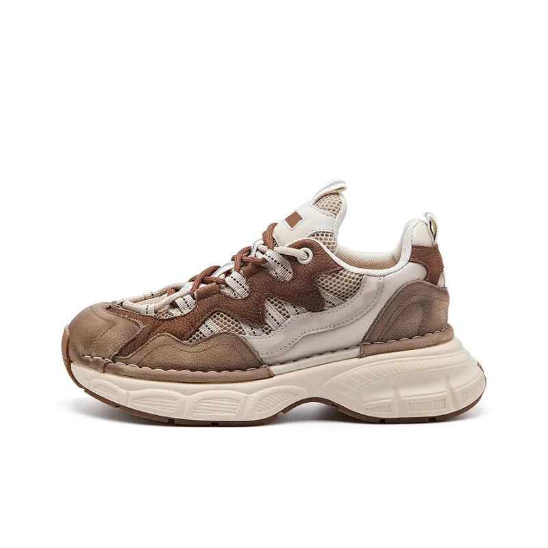BURGELY Lightweight Low Top Chunky Sneakers Women's-5