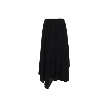 Yohji Yamamoto Femme SS25 Casual Long Skirt Women's Black