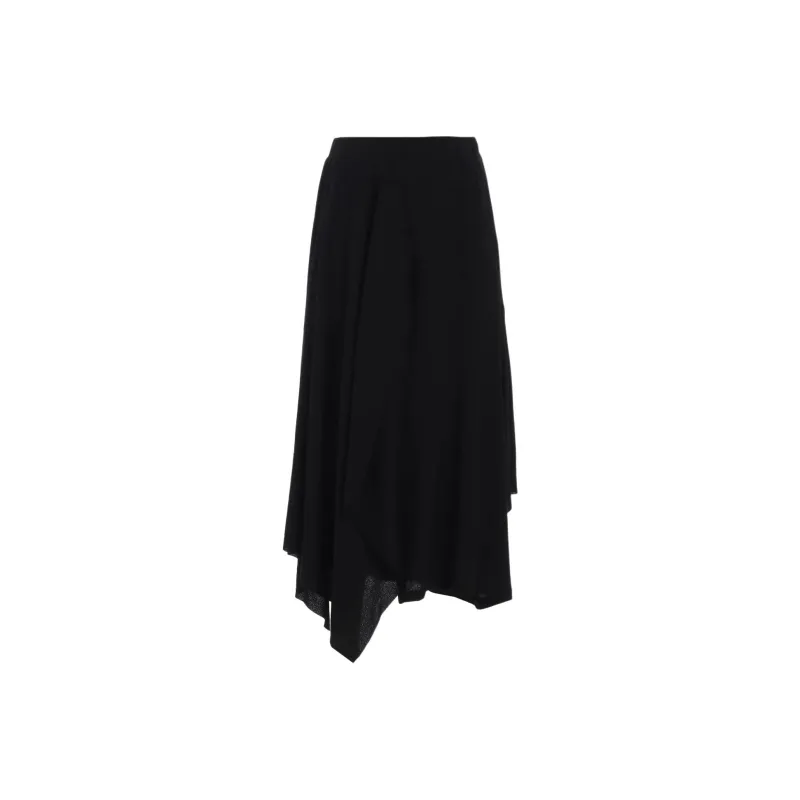 Yohji Yamamoto Femme SS25 Casual Long Skirt Women's Black-0