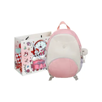 MOM'S HELPER Nylon Backpack Women's Pink/Blue/Black