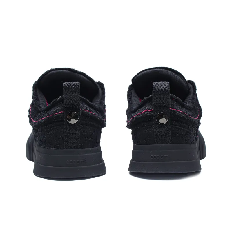 MOMGOG Low Top Skateboard Shoes Women's Black-3
