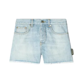 OFF WHITE Frayed Denim Shorts
