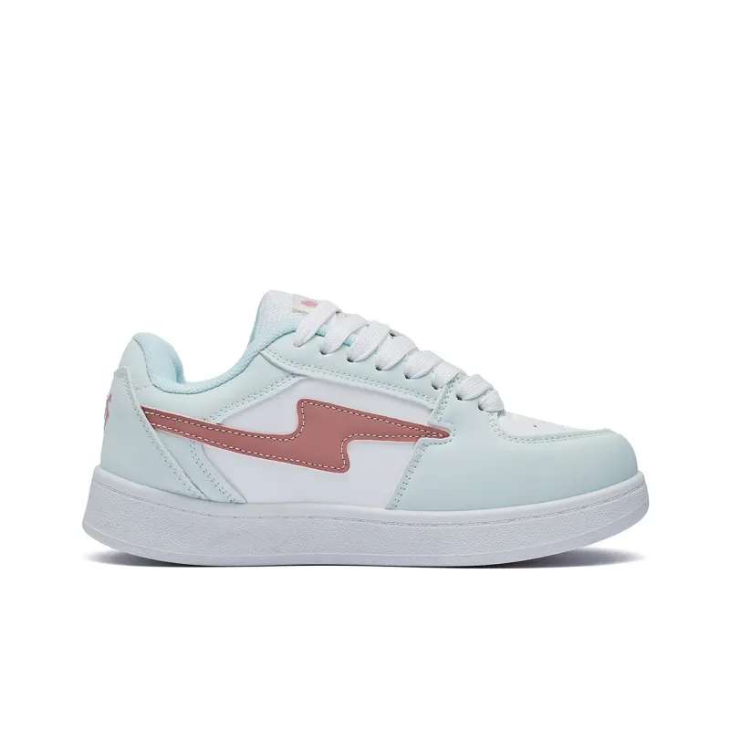VKOI 1999 Slip Resistant, Lightweight, And Breathable Low Top Skateboard Shoes Women's Beige Cyan-1