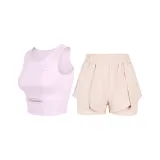 Clothing Sets (Mist Purple Tank Top+Light Pink Shorts)