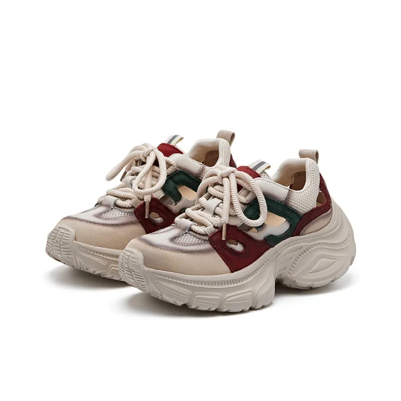 BURGELY Low Top Chunky Sneakers Women's-1
